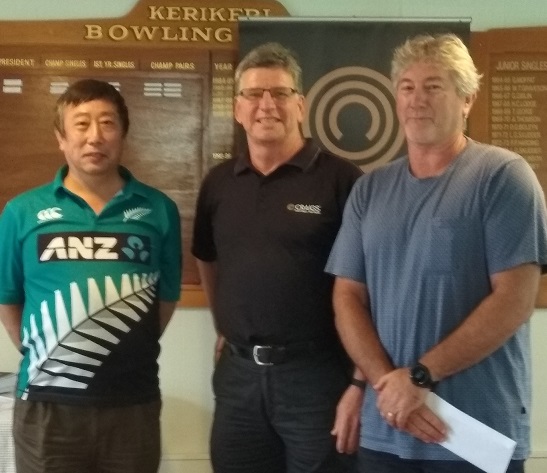 2021 Kerikeri open pairs champions Andrew Liu and John McIntosh